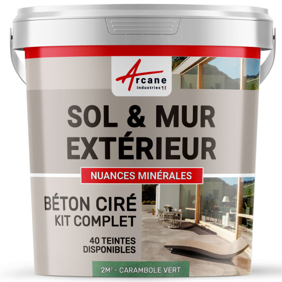 KIT GEWAXT BETON BUITEN - Gewaxt beton voor buiten voor vloer, muur, terras, balkon, trap