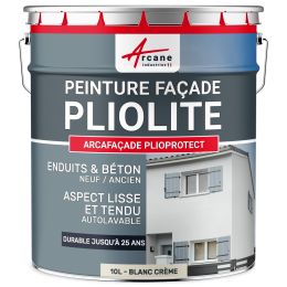 Peinture Pliolite- ARCAFAÇADE PLIOPROTECT-10L-blanc creme-Aspect / Couleur
