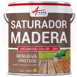Saturador para terraza de madera natural ARCABOIS SB 2.5 L (hasta 12.5 m²) Roble Dorado Tinte Amarillo