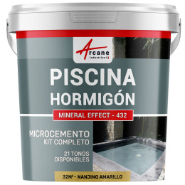 Kit de Hormigón Piscinas de Hormigón - Revestimiento Impermeable de Alta Resistencia para PISCINA - Nanjing Amarillo - 32 m²