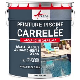 Peinture Carrelage Piscine Pour Piscine Carrelée - ARCAPISCINE CARRELAGE-20kg-blanc-Aspect / Couleur