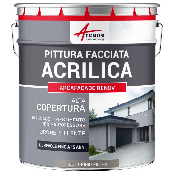ARCAFAÇADE RENOV 10 L (+ o - 60 m² in 1 strato) Grigio pietra - RAL 7030