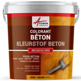 Cementkleurstof voor pleister. mortel en cement - ARCACOLORS Kleur:Geel - 20 kg