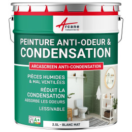 Peinture anti-condensation, anti-odeurs pour pièce humide : ARCASCREEN ANTI-CONDENSATION