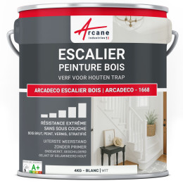 Verf voor houten trap: ARCADECO - 1668 Wit - 4 kg