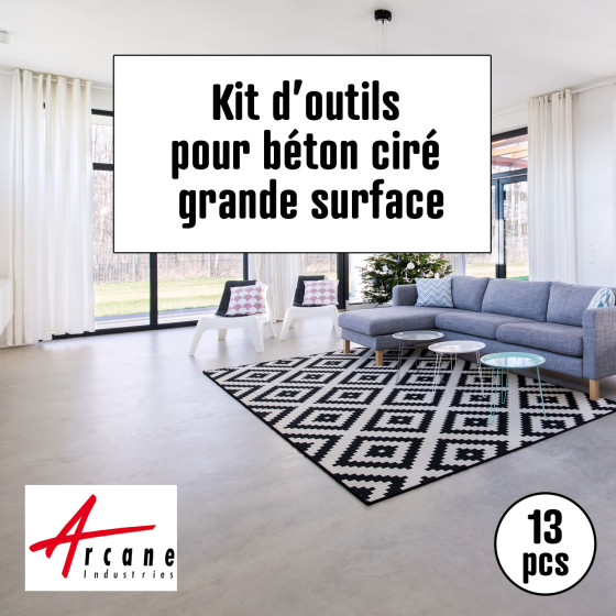 outils d’application pour béton ciré grande surface