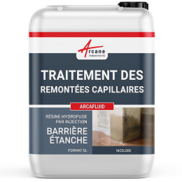 Barrière étanche produit d'injection pour mur humide : ARCAFLUID-5L-Transparent-Couleur / Aspect