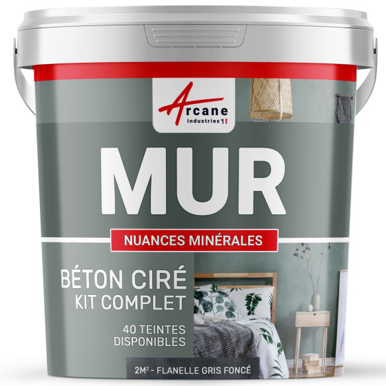 KIT BTON CIR MURS-kit2m2-Mate-Flanelle-Gris-fonce-Aspect / Couleur