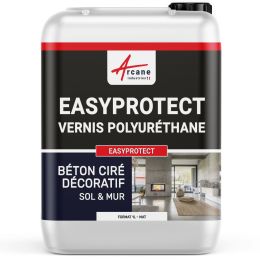 Vernis polyuréthane béton ciré décoratif pour sol mur - EASYPROTECT