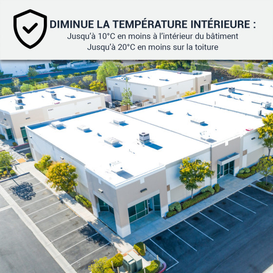 Peinture toiture Coolroof résistant stagnation d'eau : Arcareflect Aquastop