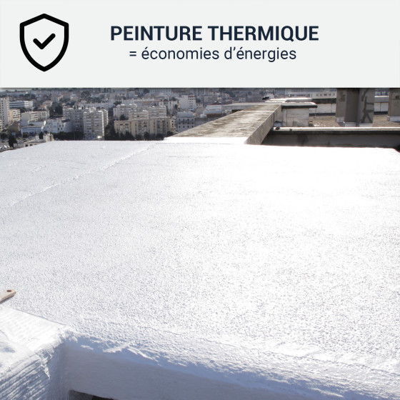 Peinture toiture Coolroof résistant stagnation d'eau : Arcareflect Aquastop