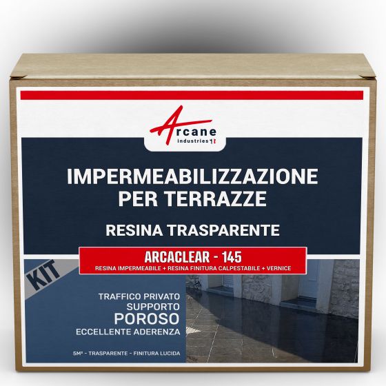 ARCACLEAR - 145 5 m², traffico privato, supporto poroso Trasparente - Finitura Lucida