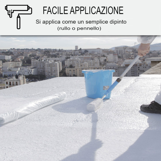 Impermeabilizzazione del tetto terrazza - Resina Poliuretanica Colorata: ARCATHAN 15 kg Ardesia