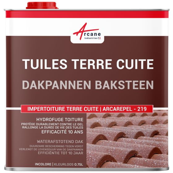 Waterafstotend kleurloos impregneermiddel voor terracotta dakpannen: ARCAREPEL -219