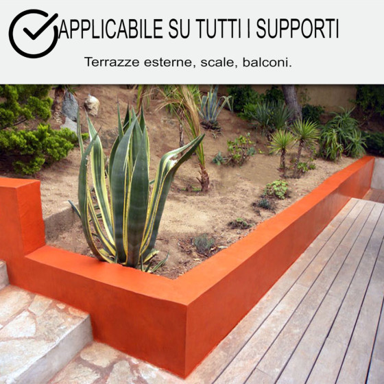 KIT  BETON CIRE BUITEN - beton cire voor buiten voor vloer, muur, terras, balkon, trap