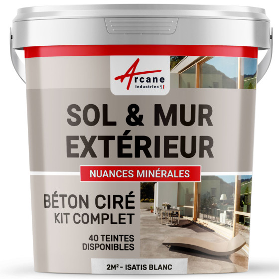 KIT GEWAXT BETON BUITEN - Gewaxt beton voor buiten voor vloer, muur, terras, balkon, trap