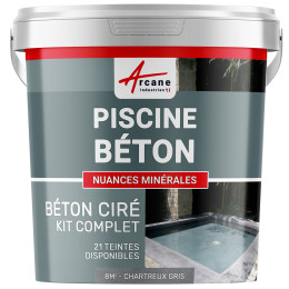 Gewaxt Beton Kit voor Betonnen Zwembaden - Waterdichte Coating met Hoge Weerstand voor ZWEMBADEN